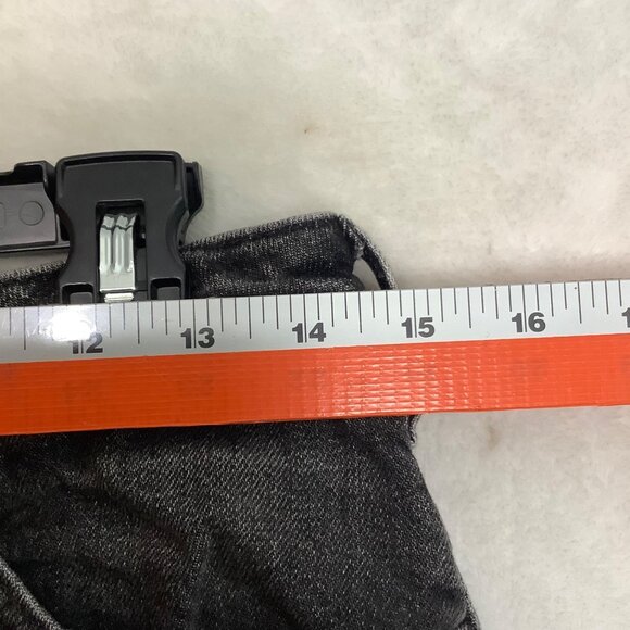 We The Free People Black Denim High-Waisted Distressed Fringe Hem Shorts Size 27 - Picture 9 of 11